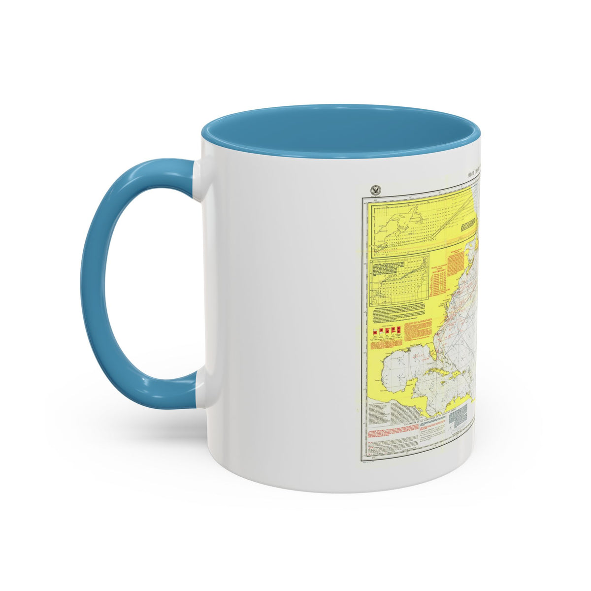 Atlantic Ocean - North (1903) (Map) Accent Coffee Mug