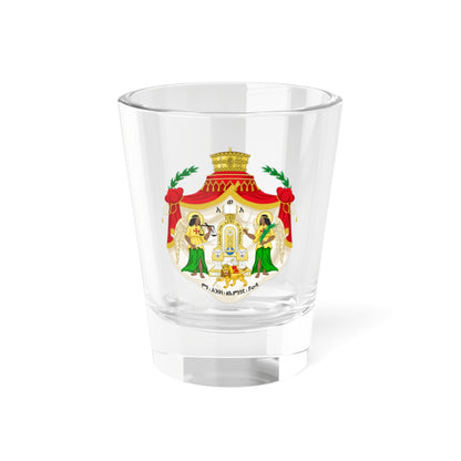 Imperial coat of arms of Ethiopia Menelik II (Ethiopia) (Coat of Arms) Shot Glass 1.5oz