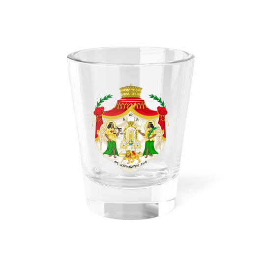 Imperial coat of arms of Ethiopia Menelik II (Ethiopia) (Coat of Arms) Shot Glass 1.5oz