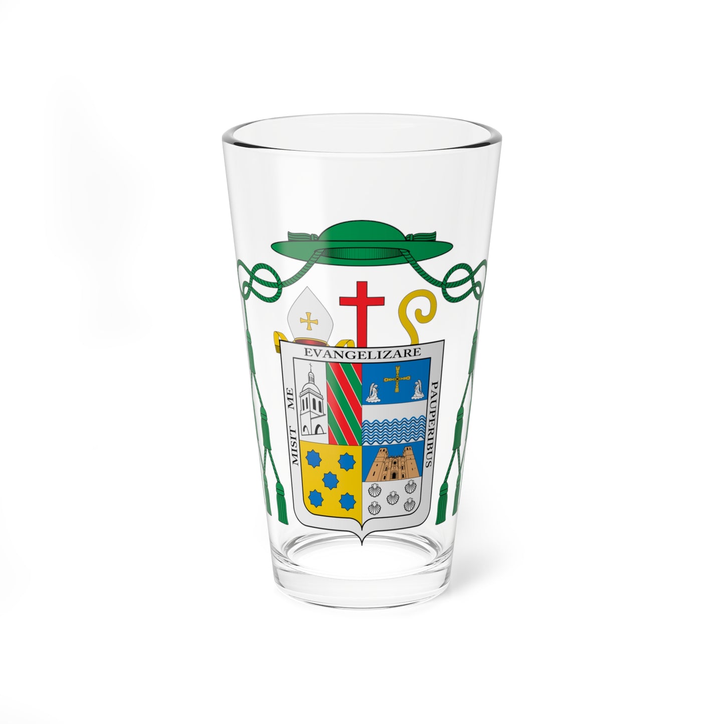 Escudo de Atilano Rodríguez Martínez (Spain) (Coat of Arms) Pint Glass 16oz
