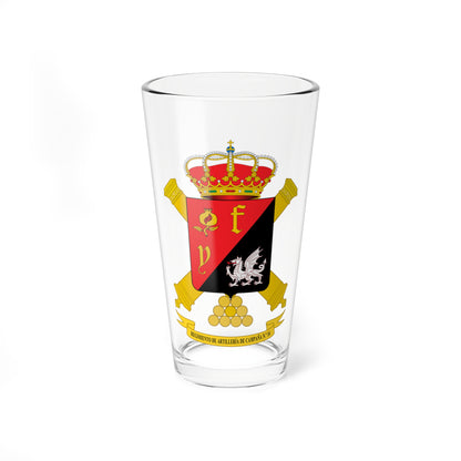 Escudo del Regimiento de Artillería de Campaña número 16 (Spain) (Coat of Arms) Pint Glass 16oz