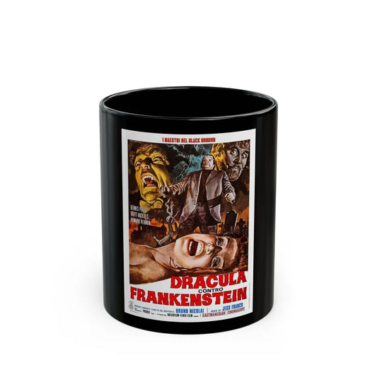 DRACULA, PRISONER OF FRANKENSTEIN (ITALIAN) 1972 Movie Poster - Black Coffee Mug-11oz-Go Mug Yourself