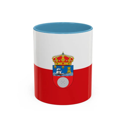 Flag of Cantabria Spain - Accent Coffee Mug-11oz-Light Blue-Go Mug Yourself