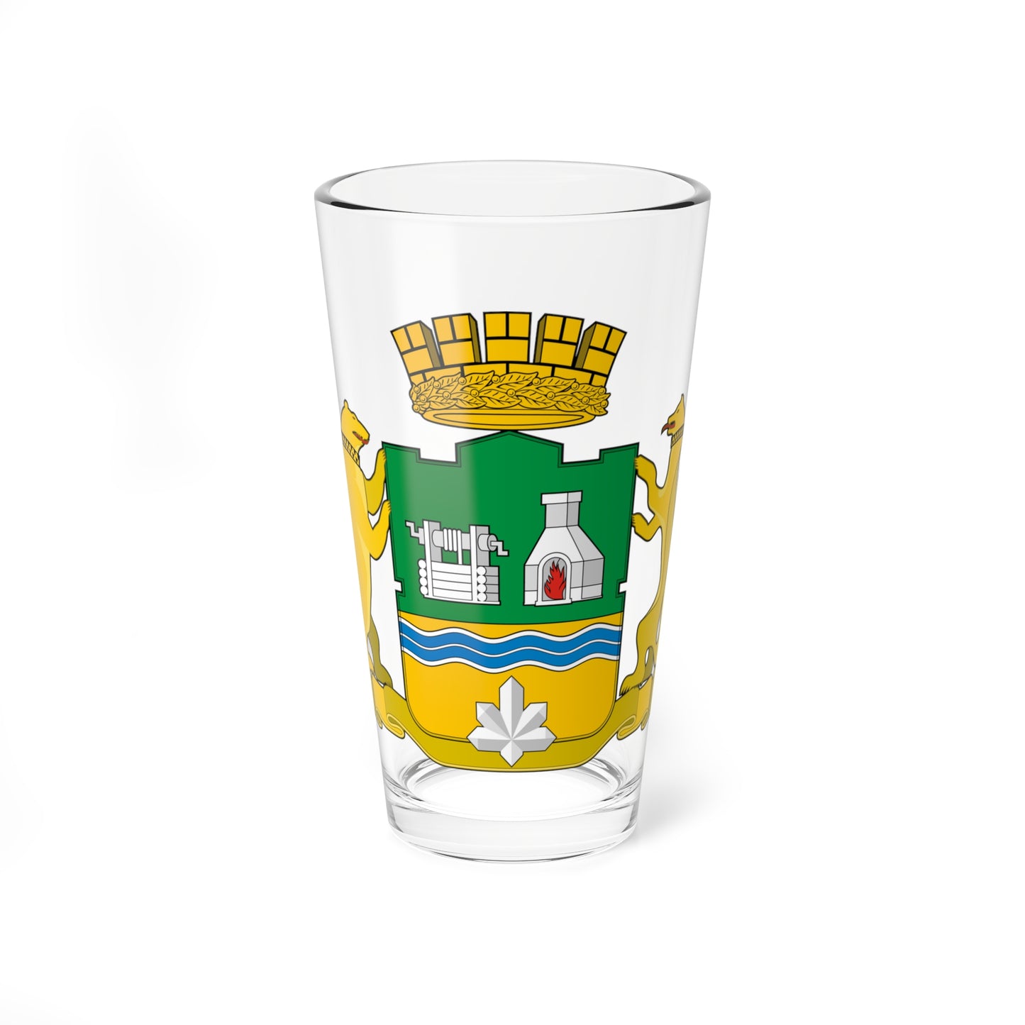Coat of Arms of Yekaterinburg Sverdlovsk oblast (Russia) (Coat of Arms) Pint Glass 16oz
