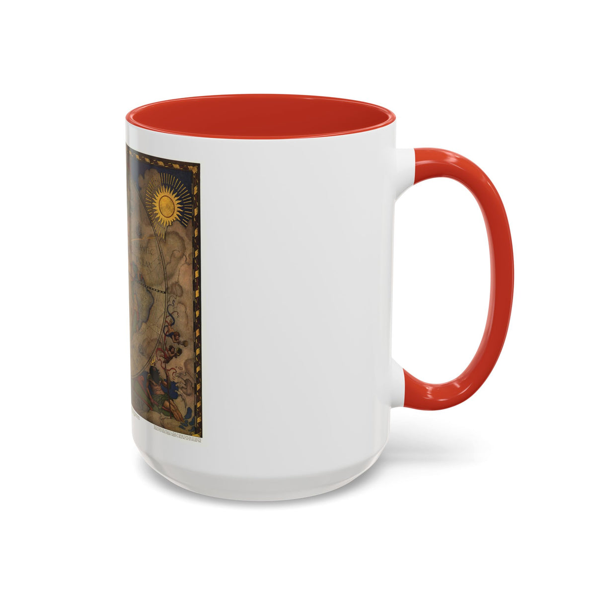 Map of Discovery- Western Hemisphere (1928) (Map) Accent Coffee Mug