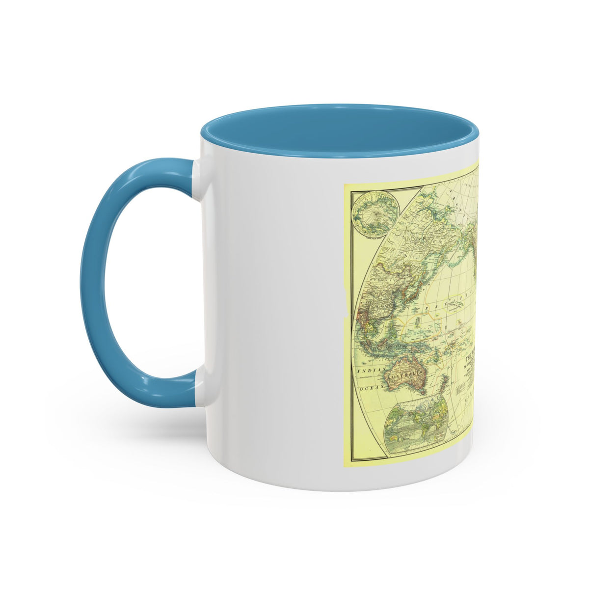 World Map - Political Divisions (1922) (Map) Accent Coffee Mug
