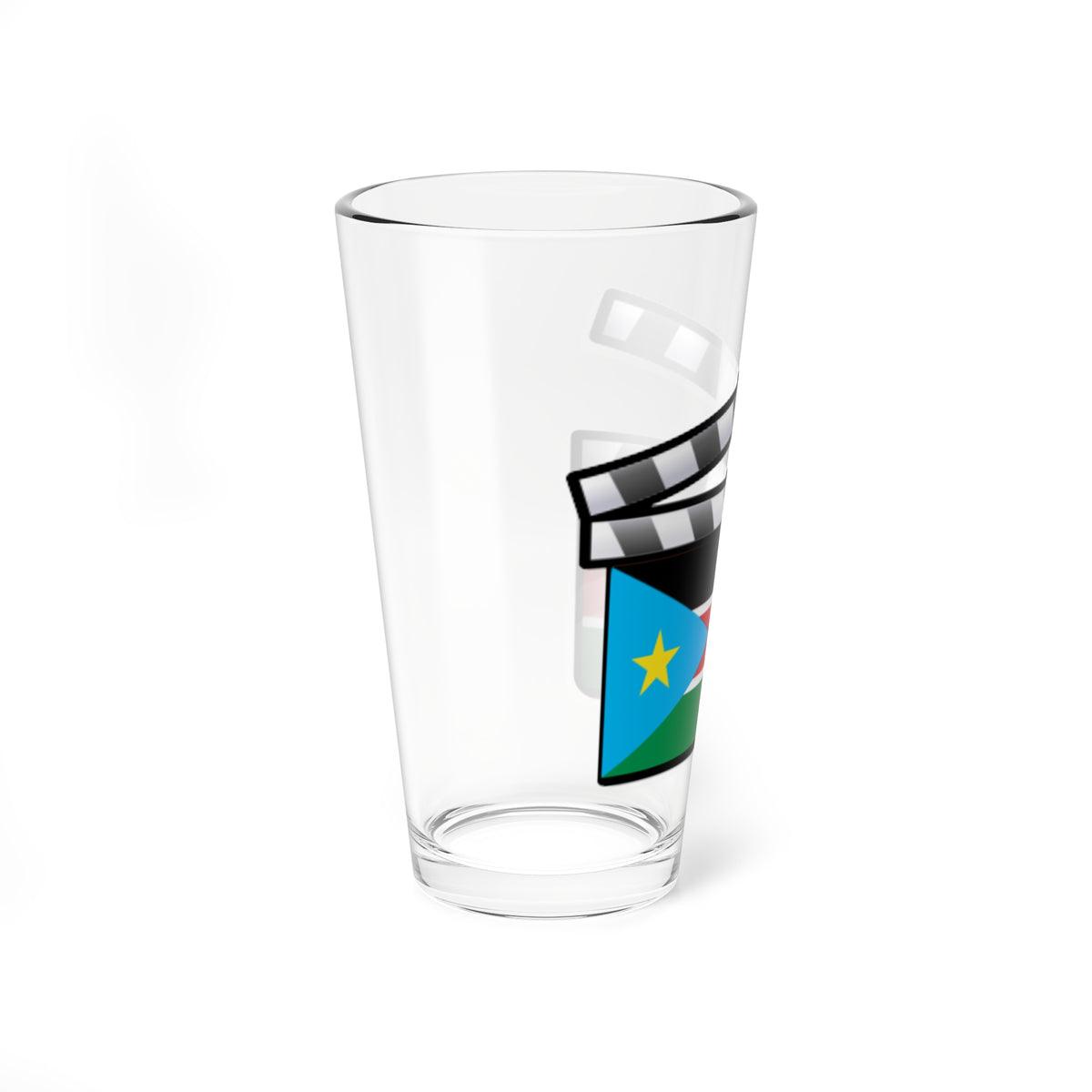 South Sudan film clapperboard (South Sudan) Pint Glass 16oz