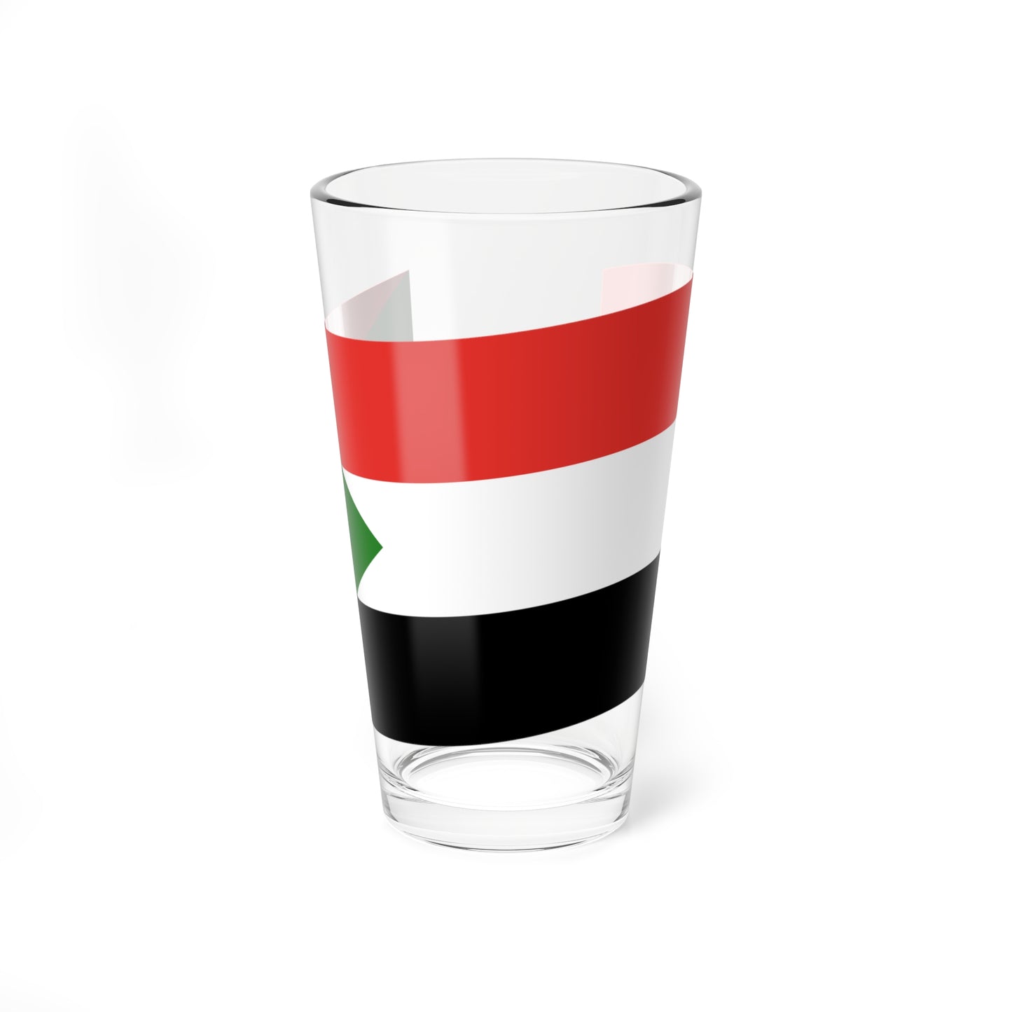 Flag of Sudan with waves (Sudan) Pint Glass 16oz