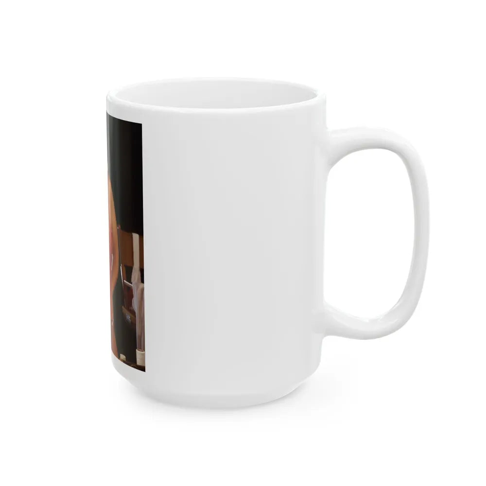 Linda Blair #259 - Partially Topless (Vintage Female Icon) White Coffee Mug-Go Mug Yourself