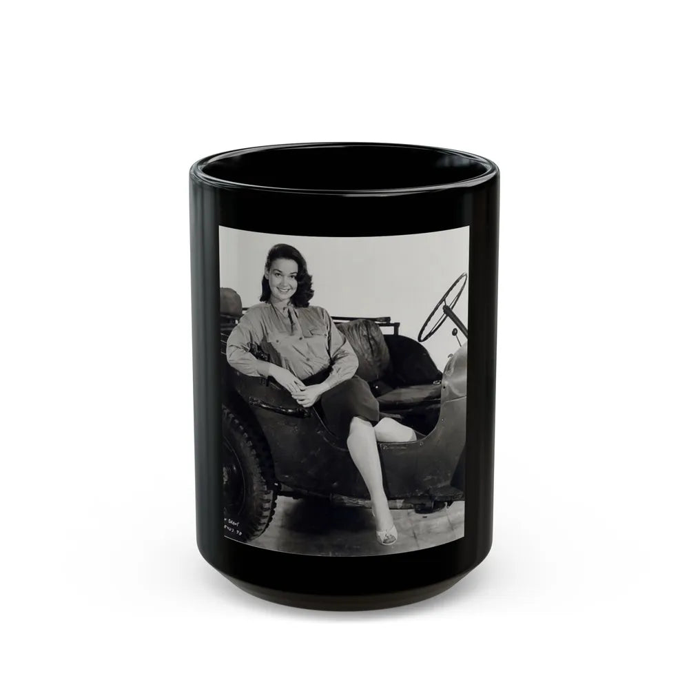 Kathryn Grant #67 (Vintage Female Icon) Black Coffee Mug-15oz-Go Mug Yourself