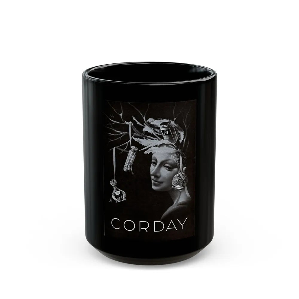 Corday advertisement, 1945 - Black Coffee Mug-15oz-Go Mug Yourself