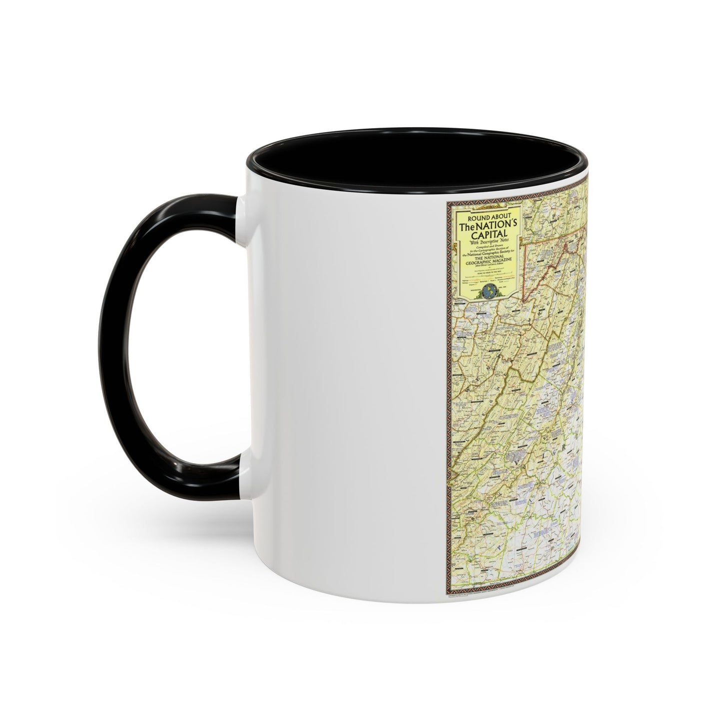 USA - Autour de la capitale nationale (1956) (carte) Tasse à café décorative