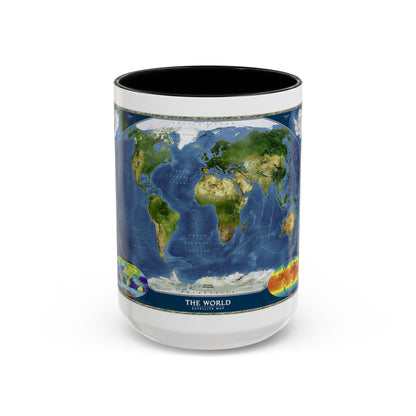 World Map - Satellite (2001) (Map) Accent Coffee Mug