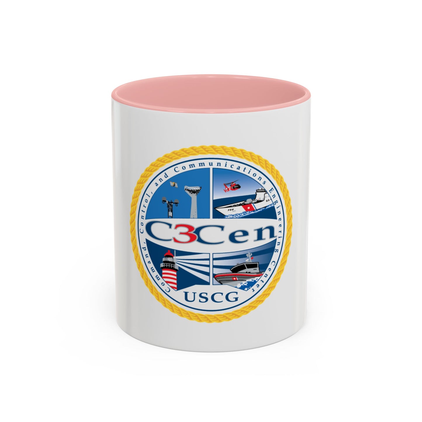 USCG C3 Cen Command Control Comm Engineering (U.S. Coast Guard) Accent Coffee Mug