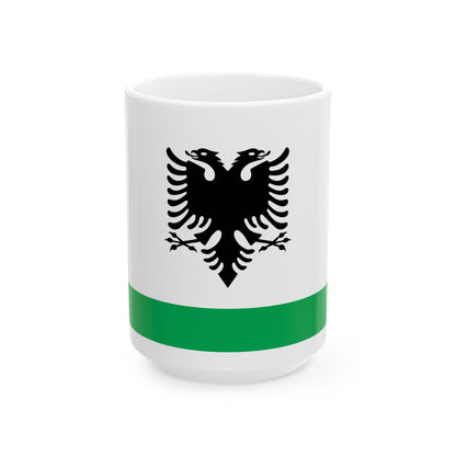 Albanian Coast Guard Ensign - White Coffee Mug