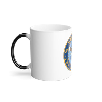 A Mile High USS Denver A Mile Ahead LPD 9 (U.S. Navy) Color Changing Mug 11oz