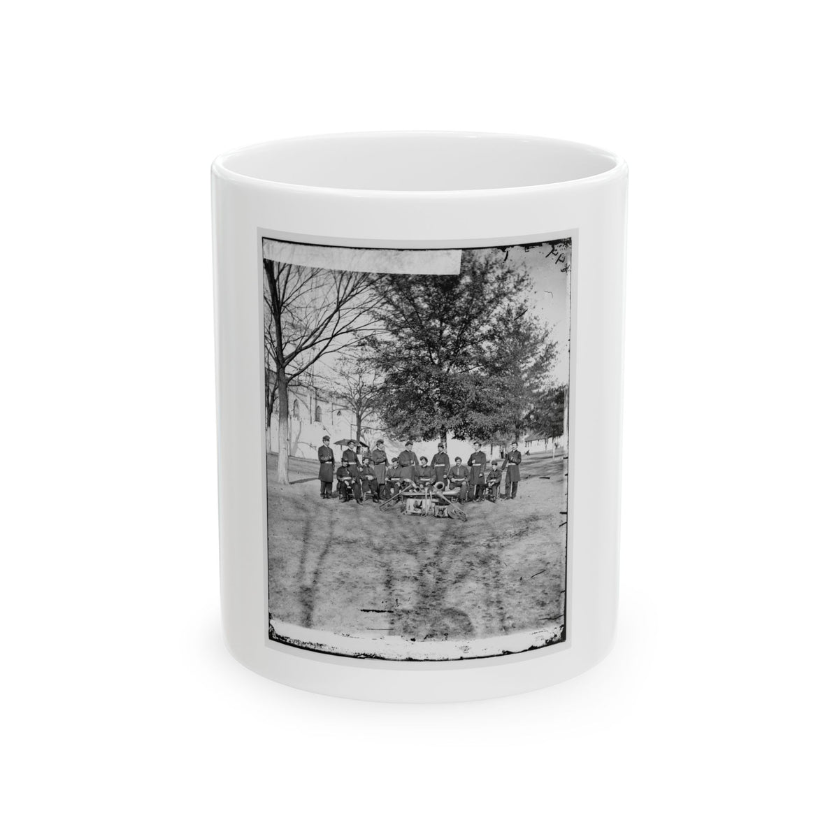 Band Group Seated Behind Their Instruments(2) (U.S. Civil War) White Coffee Mug