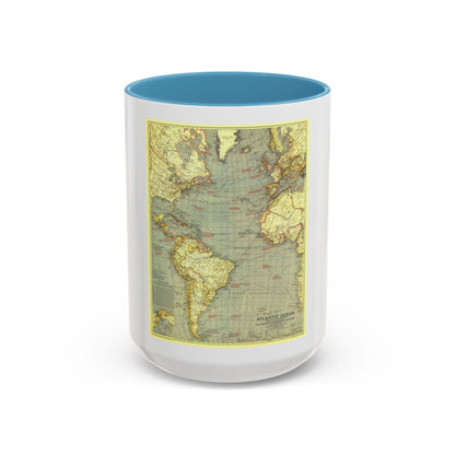 Atlantic Ocean (1939) (Map) Accent Coffee Mug