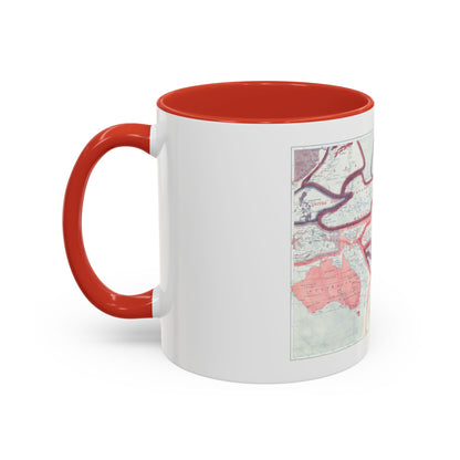 Pacific - Sovereignty and Mandate Boundary Lines (1921) (Map) Accent Coffee Mug
