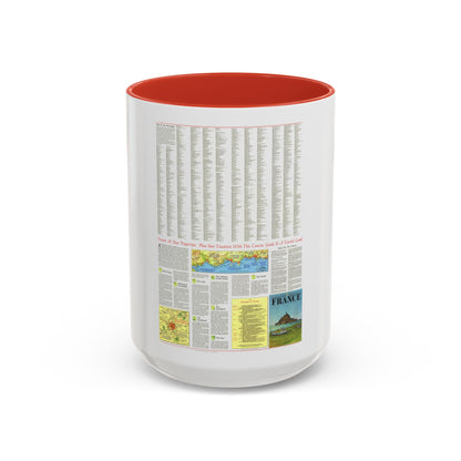 France - A Traveller's Map 2 (1971) (Map) Accent Coffee Mug