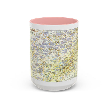 USA - Ohio Valley 1 (1985) (Map) Accent Coffee Mug