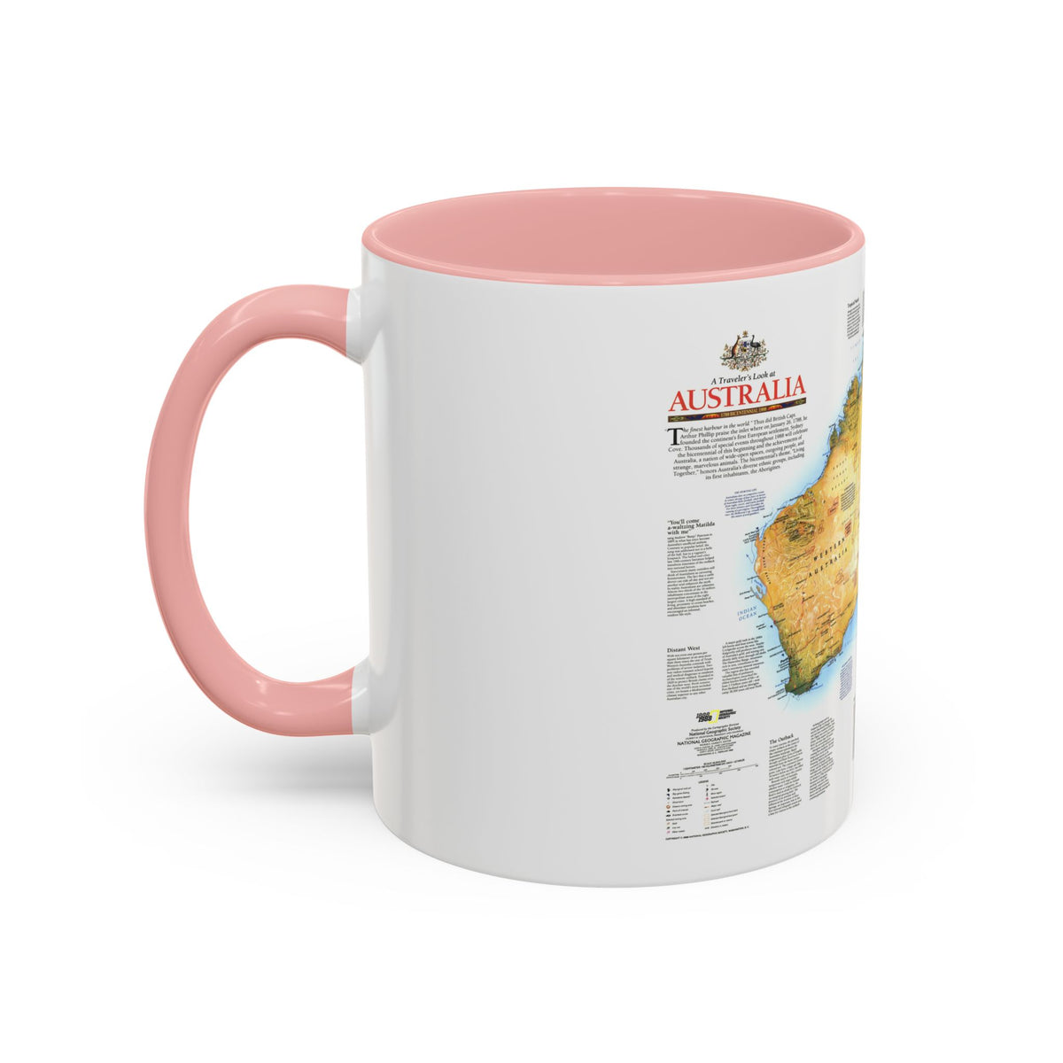Australia - A Traveller's Look (1988) (Map) Accent Coffee Mug