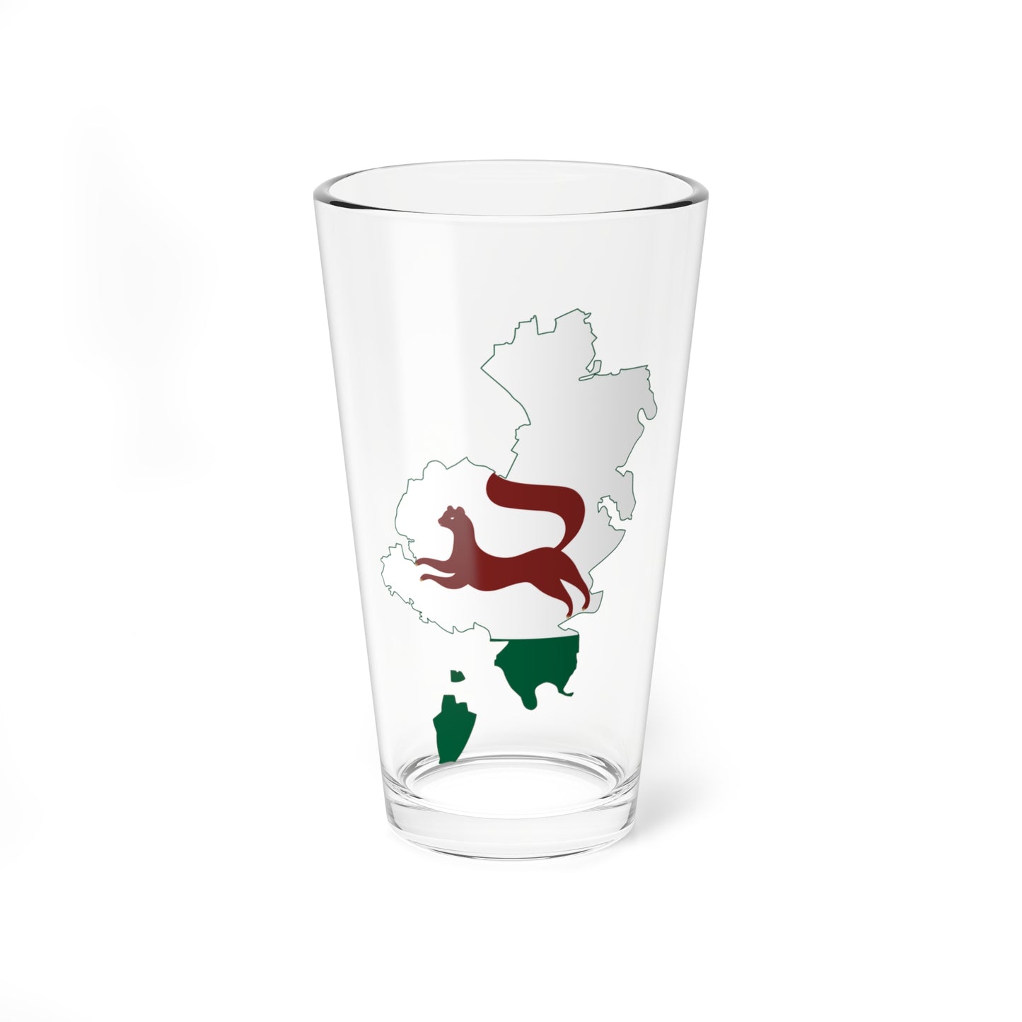 Flag-map of Ufa (Russia) Pint Glass 16oz