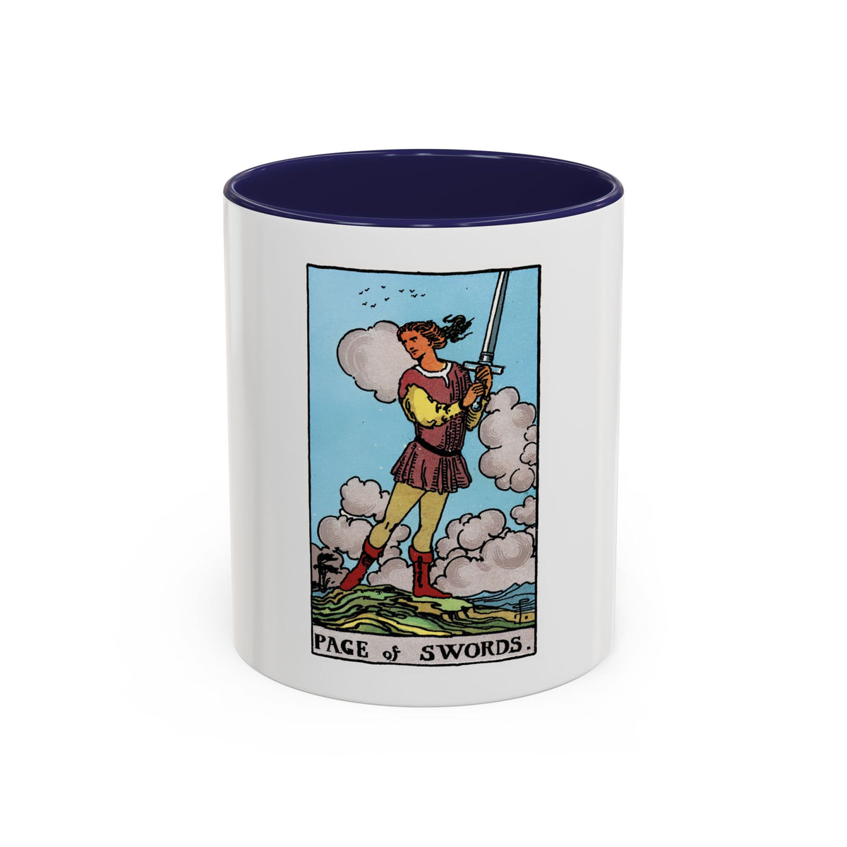 The Page of Swords (Tarot Card) Accent Coffee Mug