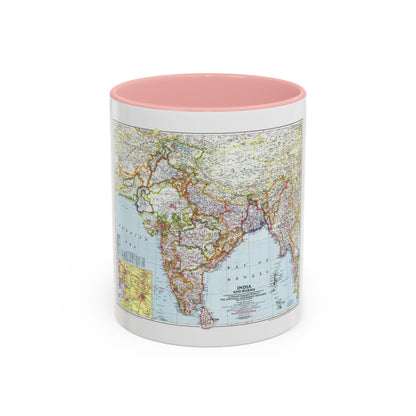 India and Burma (1946) (Map) Accent Coffee Mug