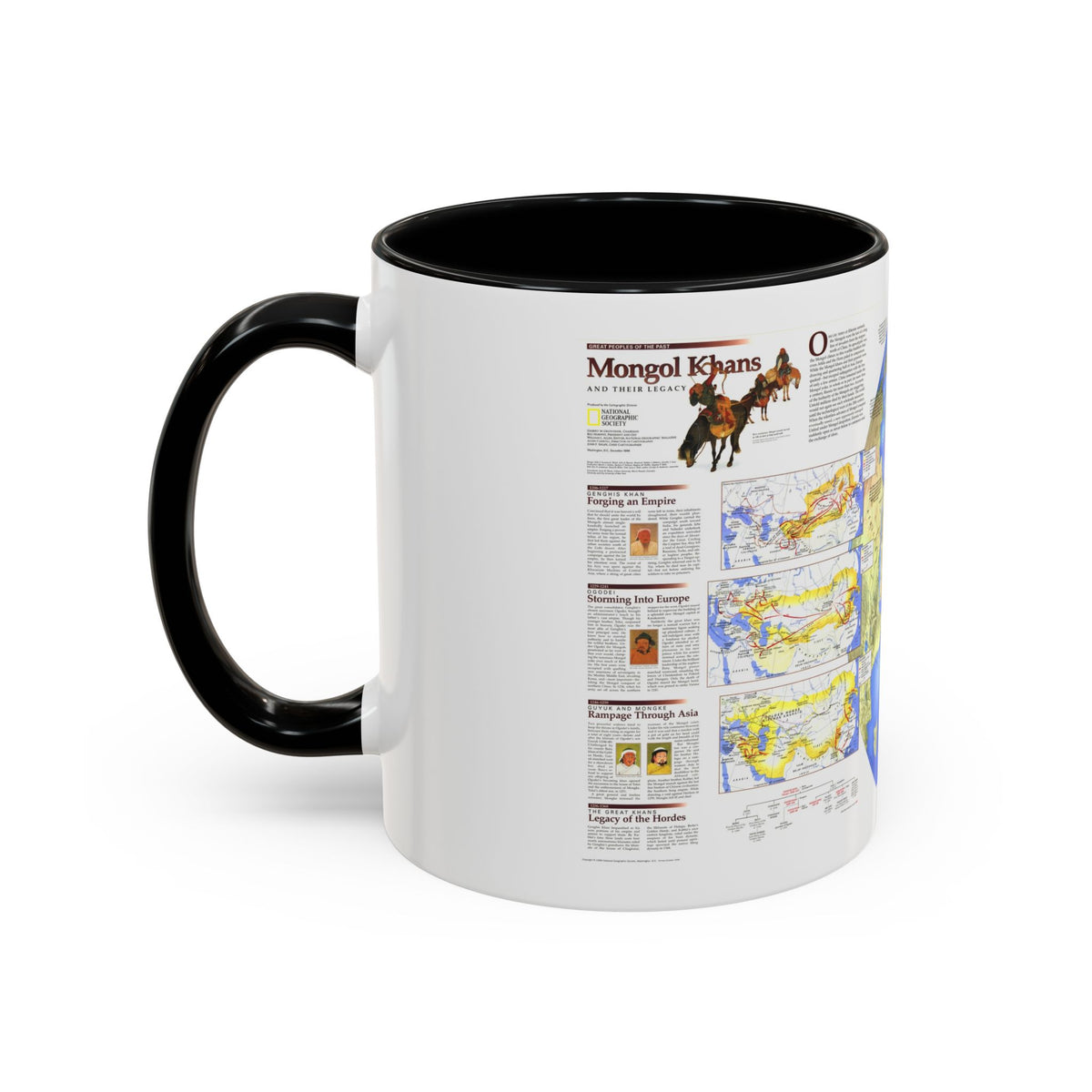 Mongol Khans and Their Legacy (1996) (Map) Accent Coffee Mug