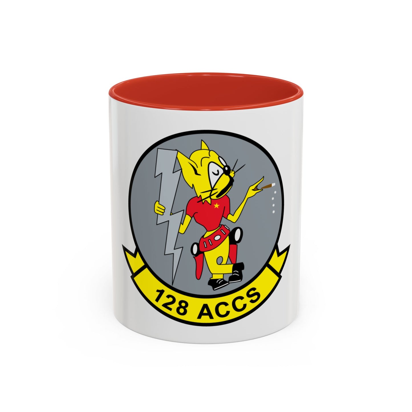 128 ACCS (U.S. Air Force) Accent Coffee Mug