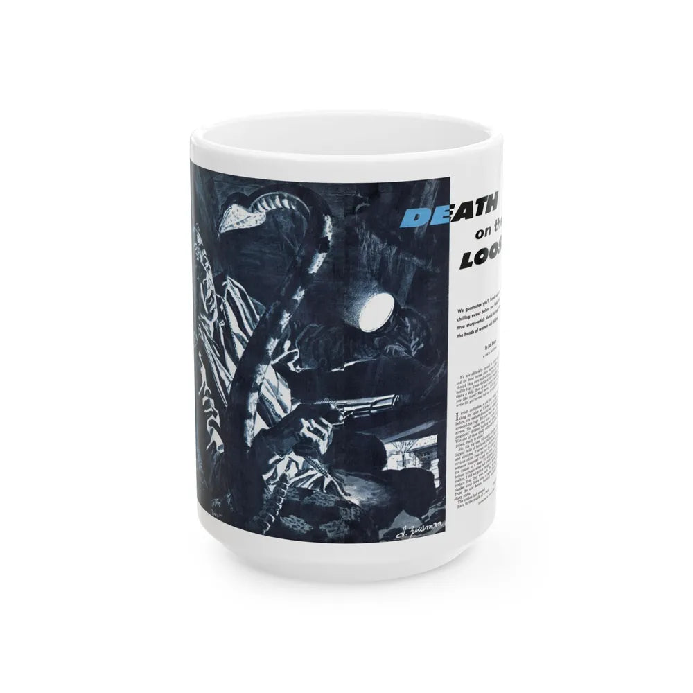 Death on the Loose, Bluebook for Men, February 1961 - White Coffee Mug-15oz-Go Mug Yourself