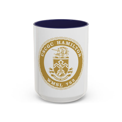 USCGC Hamilton WMSL 753 GOLD (U.S. Coast Guard) Accent Coffee Mug