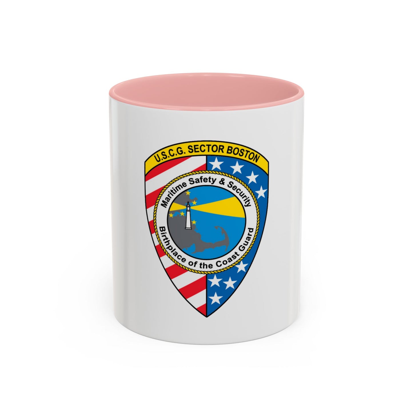 USCG Sector Boston (U.S. Coast Guard) Accent Coffee Mug