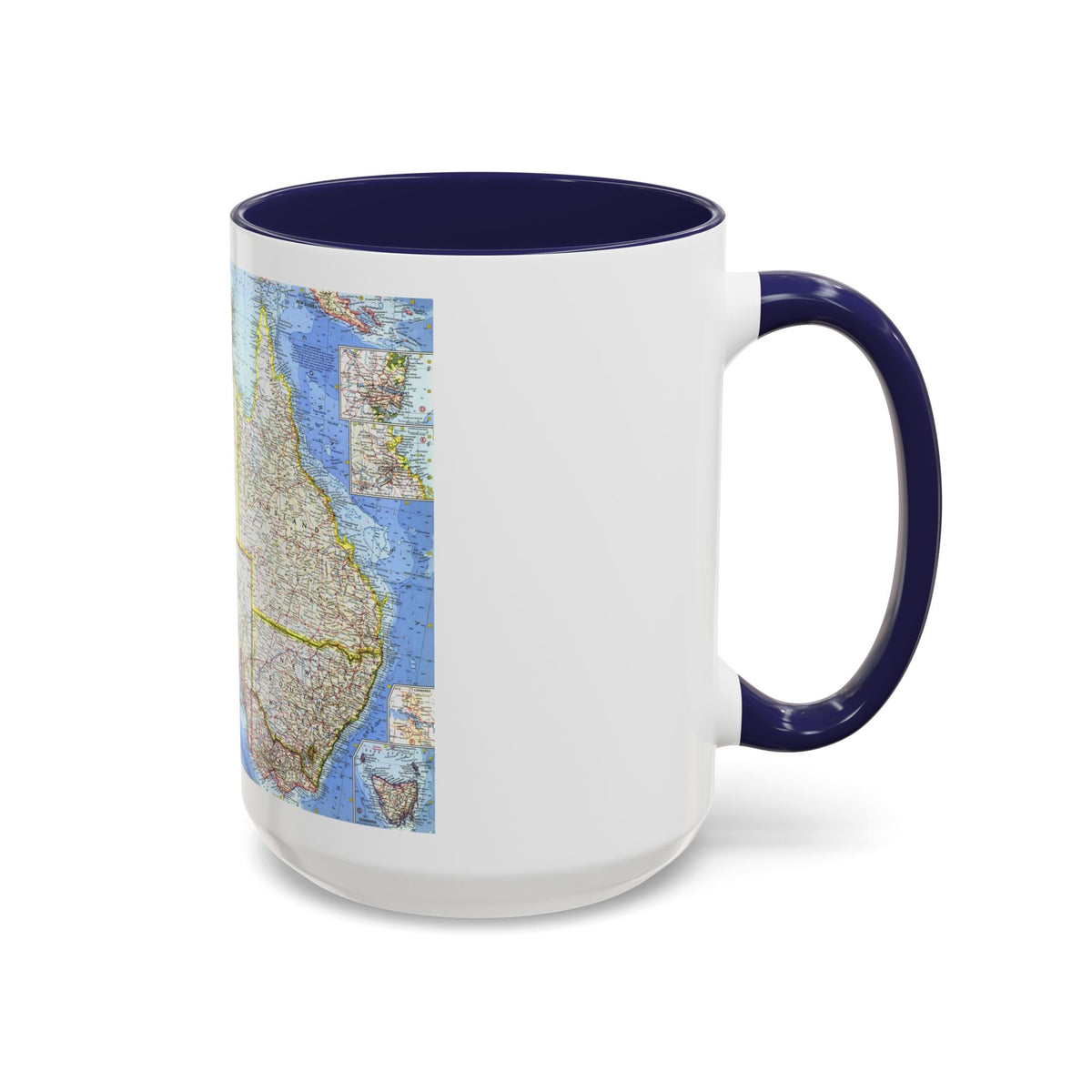 Australia (1963) (Map) Accent Coffee Mug