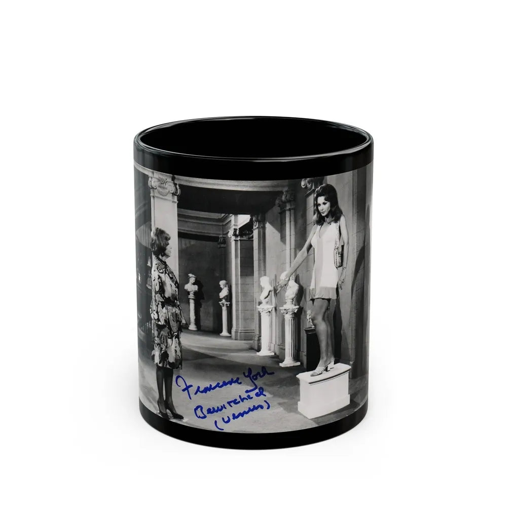 Francine York #71 (Vintage Female Icon) Black Coffee Mug-11oz-Go Mug Yourself