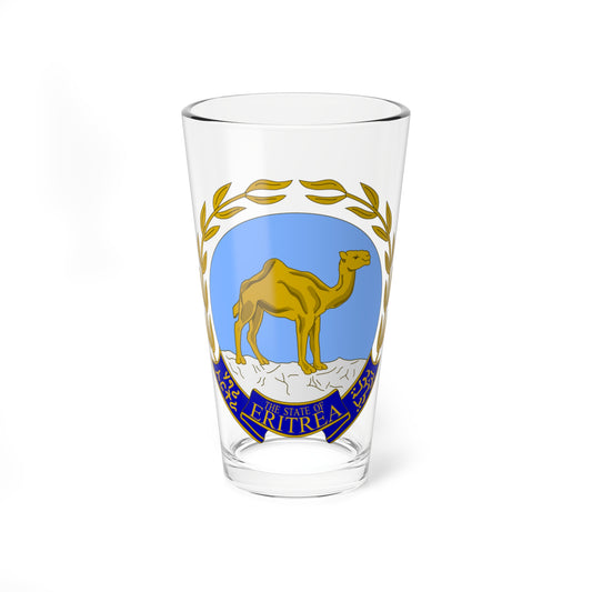 Emblem of Eritrea or argent azur bleu ciel (Spain) (Coat of Arms) Pint Glass 16oz
