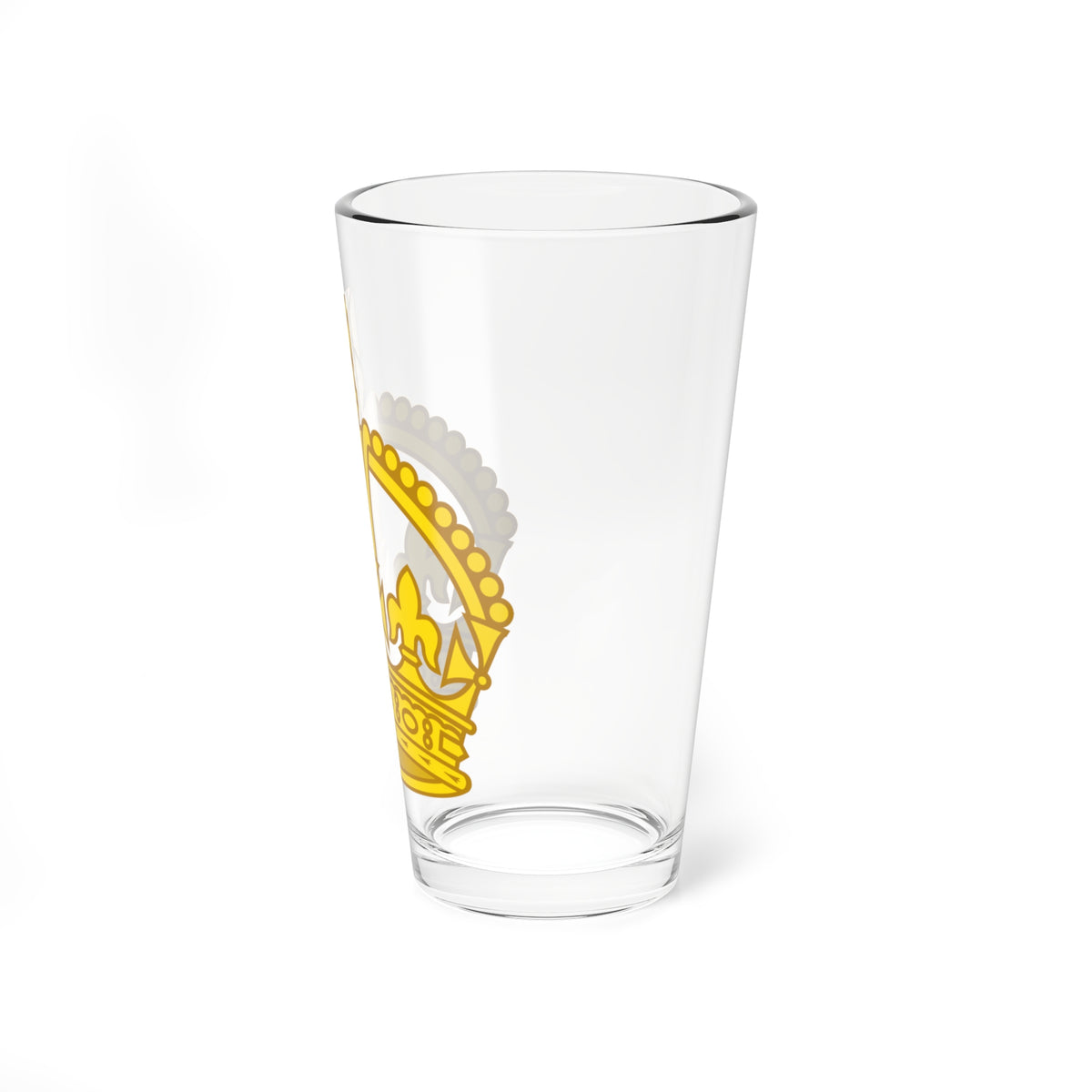 1901 pattern Tudor Crown gold hollow (United Kingdom) (Military Rank) Pint Glass 16oz
