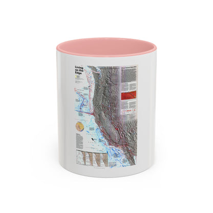North Amerca - Living on the Edge (1995) (Map) Accent Coffee Mug