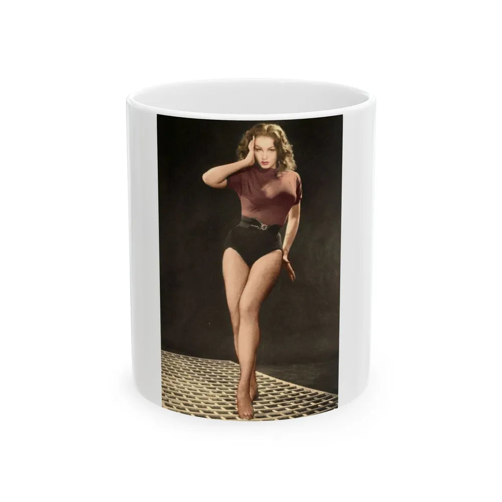 Julie Newmar #04 (Vintage Female Icon) White Coffee Mug-11oz-Go Mug Yourself