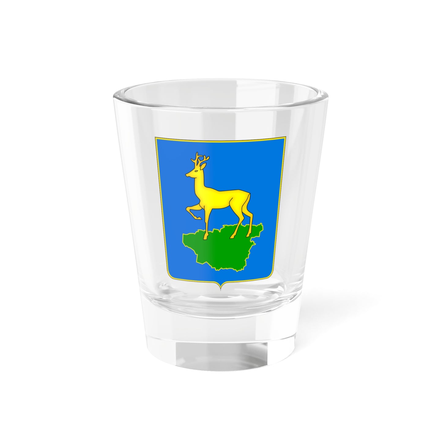 Coat of arms of Dzerzhinsky District Krasnoyarsk Krai (Russia) (Coat of Arms) Shot Glass 1.5oz