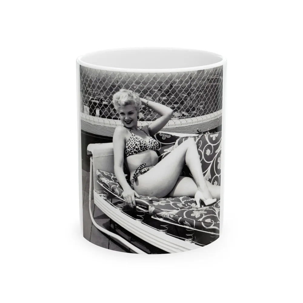 Barbara Nichols #400 (Vintage Female Icon) White Coffee Mug-11oz-Go Mug Yourself