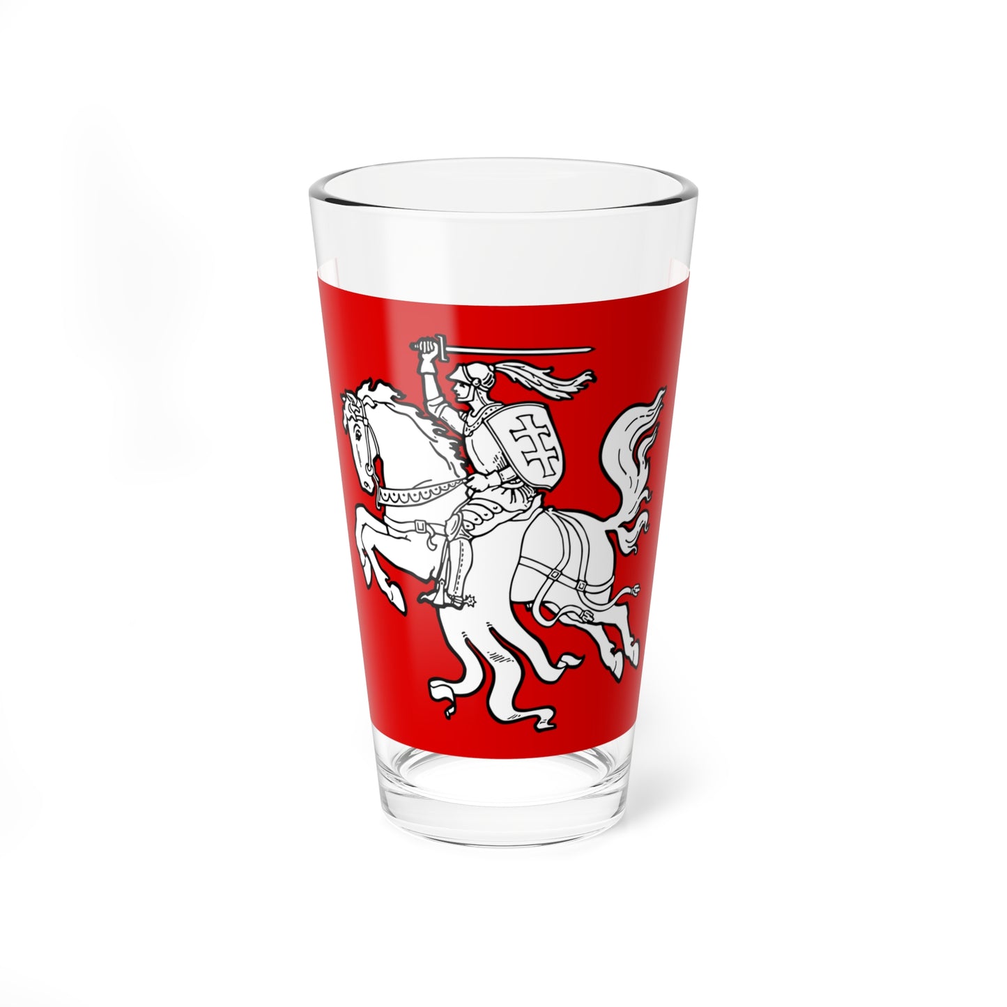 Flag of the Republic of Lithuania 1920s (Belarus) (Coat of Arms) Pint Glass 16oz