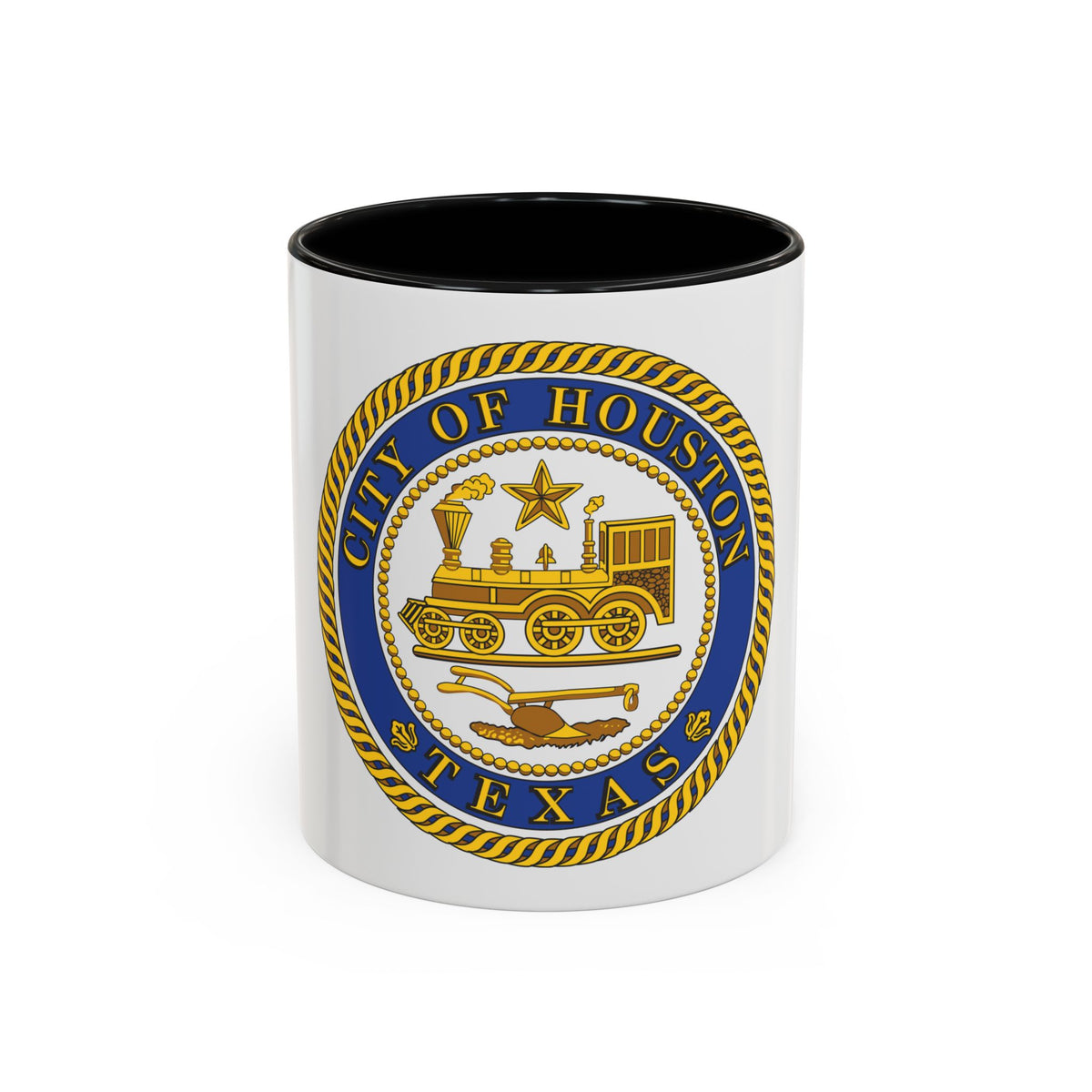 Seal of Houston Texas - Accent Coffee Mug