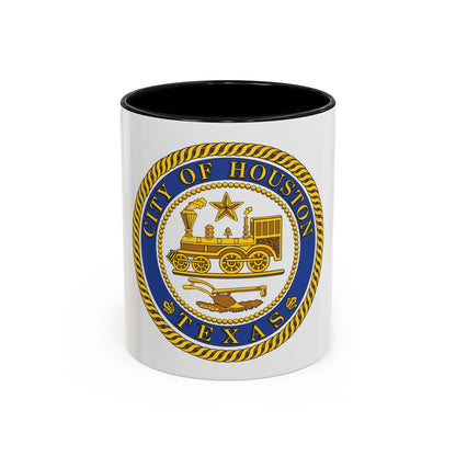 Seal of Houston Texas - Accent Coffee Mug