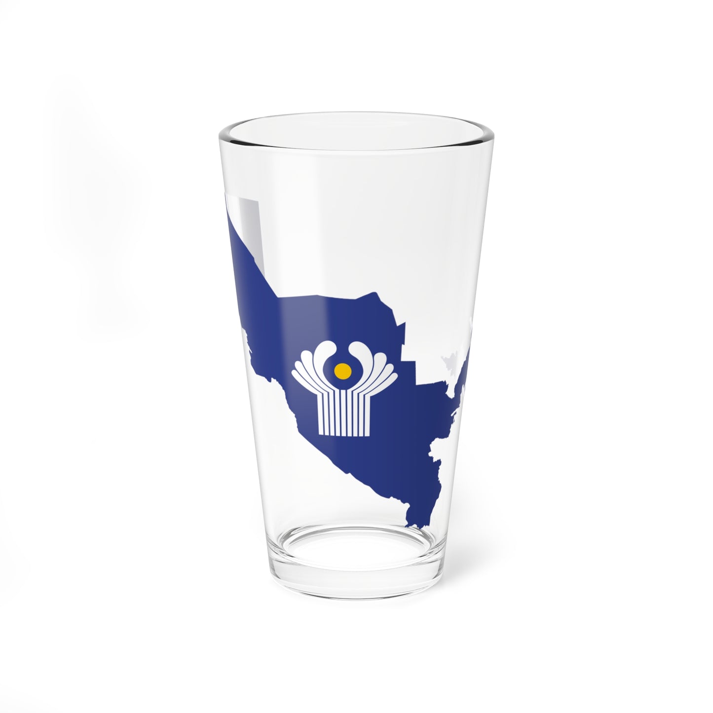 Flag-map of Uzbekistan CIS (Uzbekistan) Pint Glass 16oz