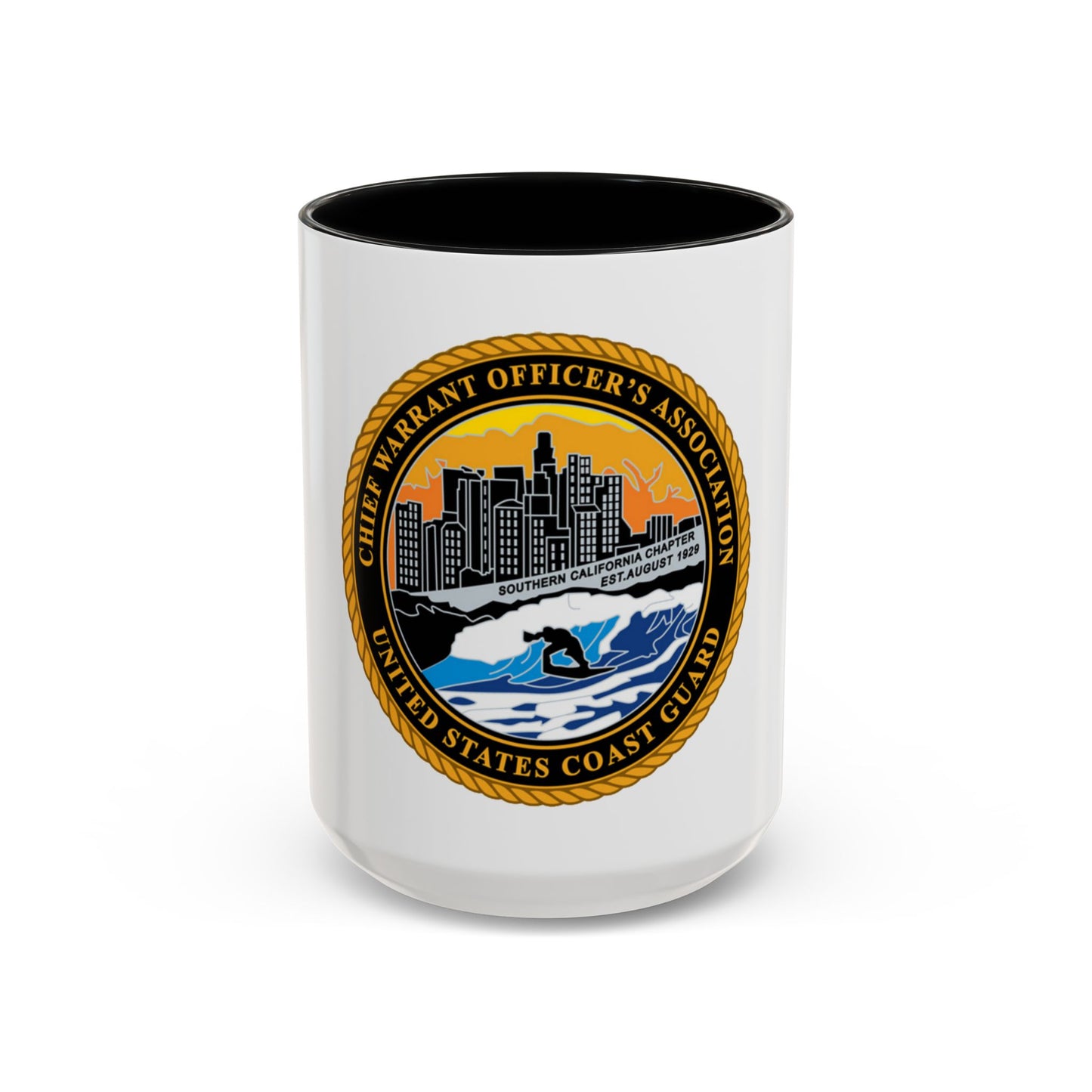 USCG CWO Assoc Surfer (U.S. Coast Guard) Accent Coffee Mug
