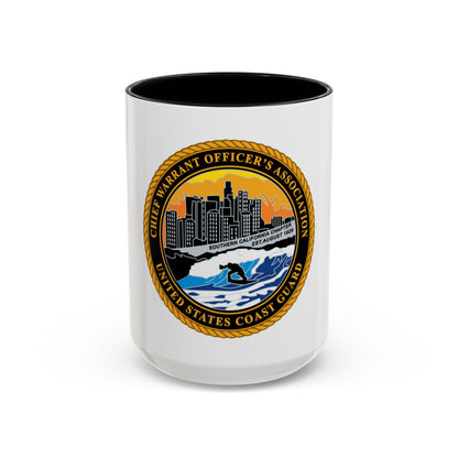 USCG CWO Assoc Surfer (U.S. Coast Guard) Accent Coffee Mug