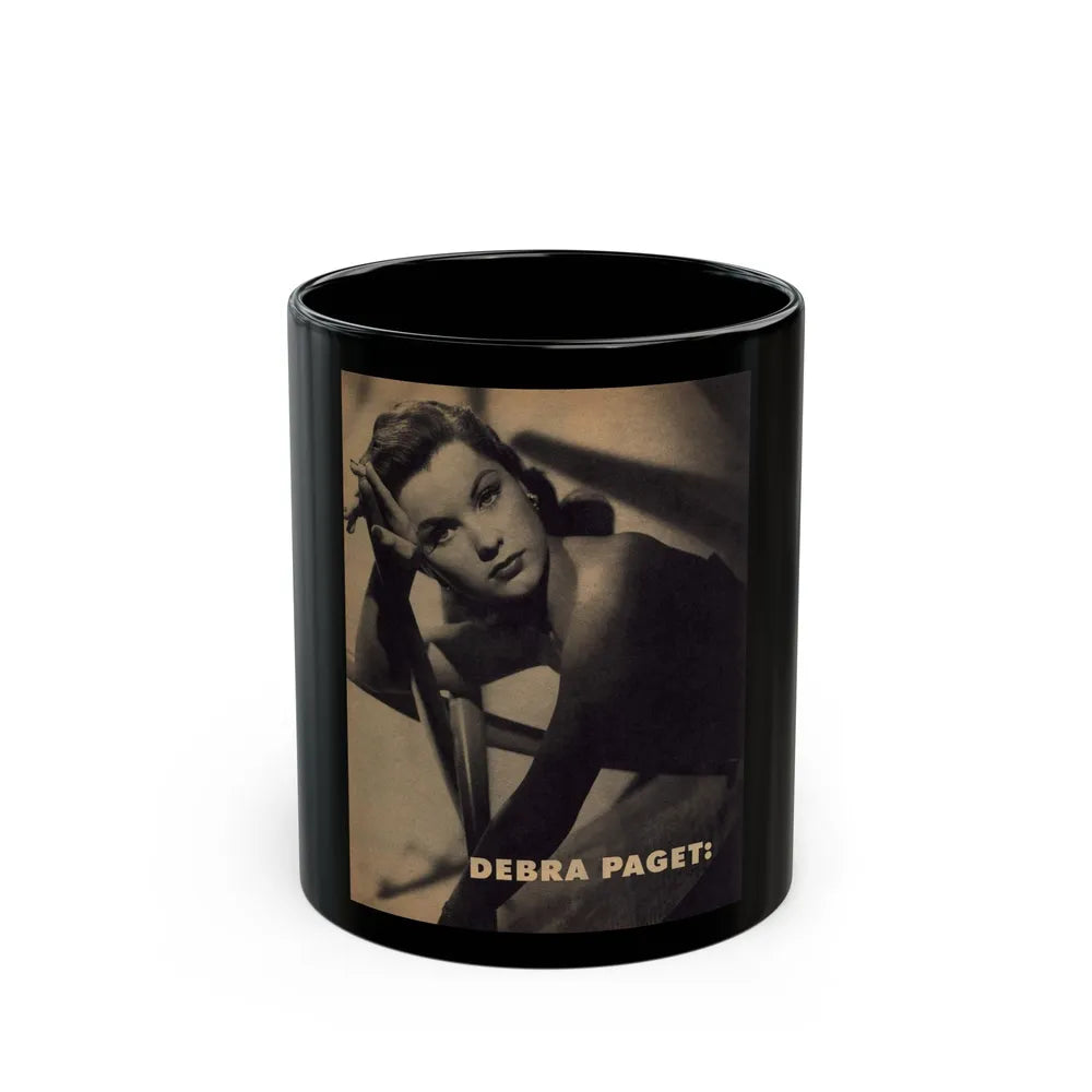 Debra Paget #623 (Vintage Female Icon) Black Coffee Mug-11oz-Go Mug Yourself