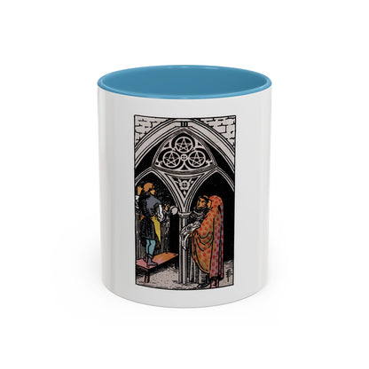 The 3 of Pentacles (Tarot Card) Accent Coffee Mug